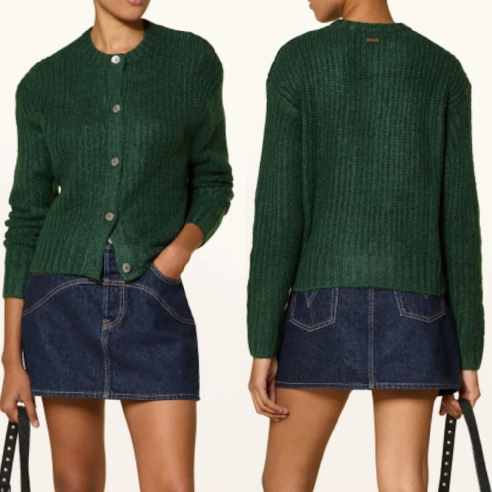 Nwt! Levi's Luna Shell Button Cardigan Sweater in Mountain View Green